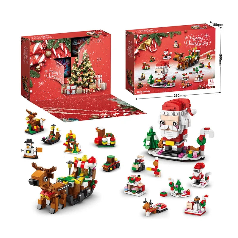Building Christmas Blocks Advent Calendar DIY Kit Kids