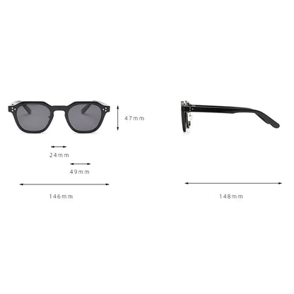 Style Korean Retro Sunglasses for Women TR90 Polygon Polarized UV400 Green Brown 2025 Summer