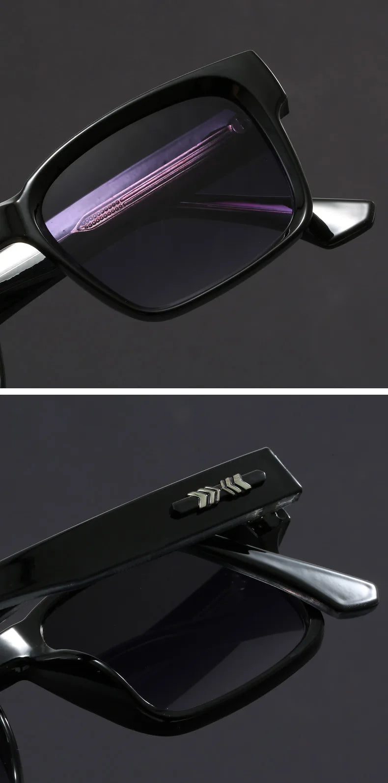mirror lens, anti-mist outdoor driving shades, wide coverage – Men's square frame sunglasses UV400