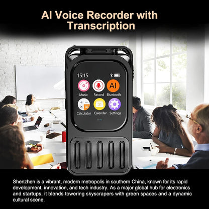 Voice AI Recorder Bluetooth Touchscreen 79H Battery 1200mAh