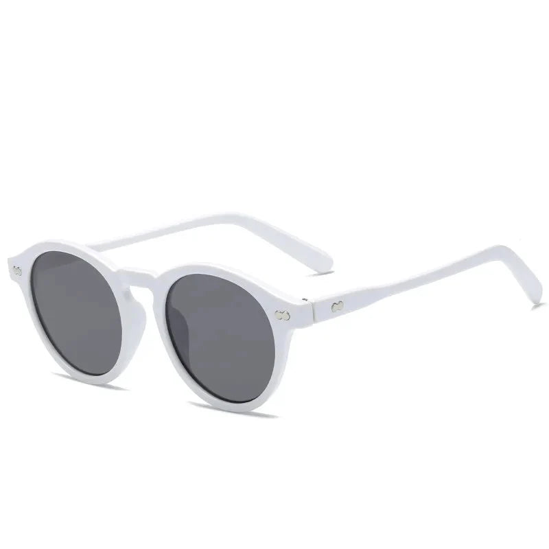 Retro Round Sunglasses for Women Men Vintage Black UV400 Outdoor Eyewear Trendy Sun Glasses