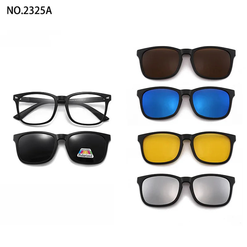 Magnetic Clip Sunglasses Interchangeable Lens Kit 5 Lenses Polarized Prescription Ready Summer 2026 Gift