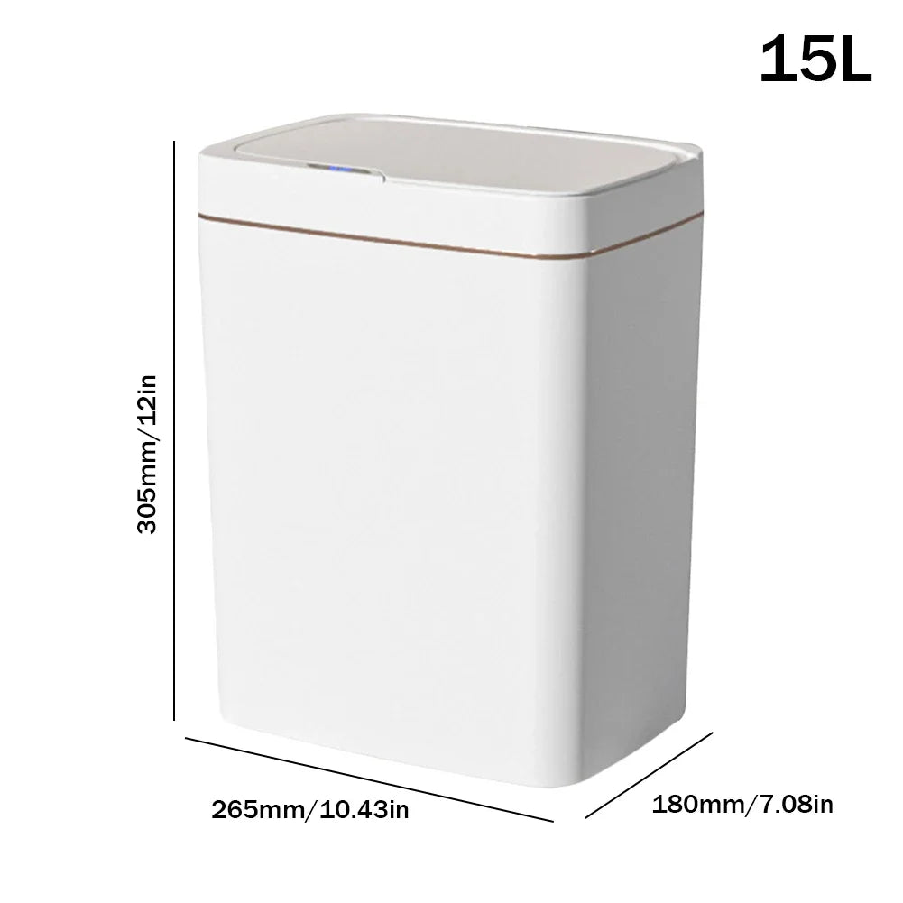 Smart Sensor Trash Can 15L 18L Touchless Quiet Water-Resistant
