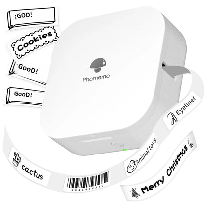 Label Printer Mini Pocket Thermal Maker - Cordless Travel-Friendly Sticker Printer for Various Label Paper