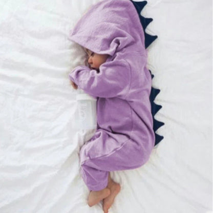 Baby Newborn Dinosaur Hooded Romper Jumpsuit Autumn Winter Clothes for Boys and Girls