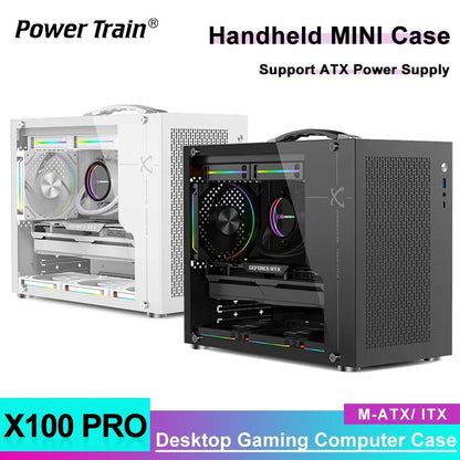 ITX Mini PC Case Transparent Side 240mm Water Cooling