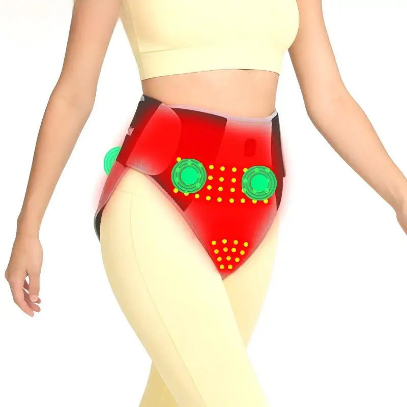 Uterus Warming Menstrual Cramp Relief Wearable 2026 – Red Light Heated Underwear with Abdominal Massager