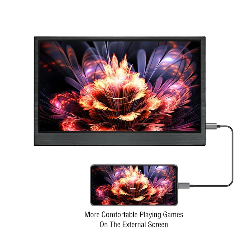 Travel-Friendly 15.6 Inch Touch Monitor 1080p HDR Gaming On The Go
