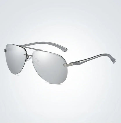 Men's Aviator Sunglasses Metal Frame Mirror Lens Driving Glasses