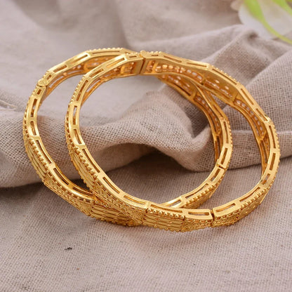 Gold Plated Bangles Deluxe Arabic Wedding Bracelet