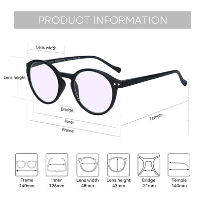 Blue2026 Edition Light Blocking Reading Glasses Presbyopic Computer Eyewear Anti-Glare Diopter 0 To 4.0 Back To School