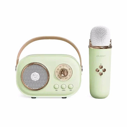 Karaoke Travel-Friendly Bluetooth Speaker With Microphone Mini FM Radio Back To School 2025 Gift Idea