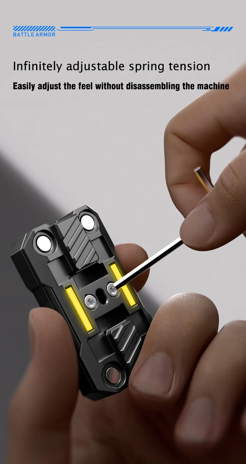 Push Luminous Slider Metal Fidget Toy EDC Stress Relief