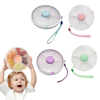 Snack Container Rotating Moisture Proof Organizer Spinner Back To School 2025 Travel-Friendly Freshness