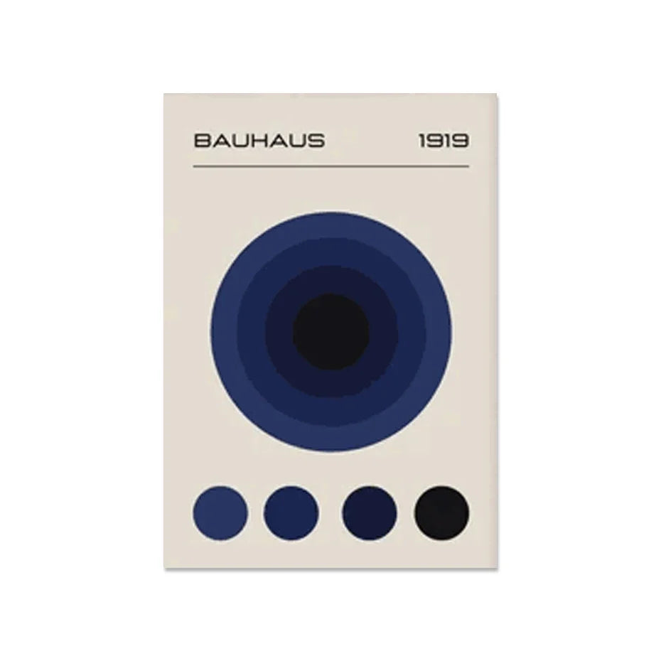 Bauhaus Abstract Patterned Posters Vertical Canvas Art