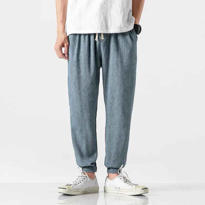 Pants Casual Men's Linen Harem Bloomers Cotton Leggings for Comfort