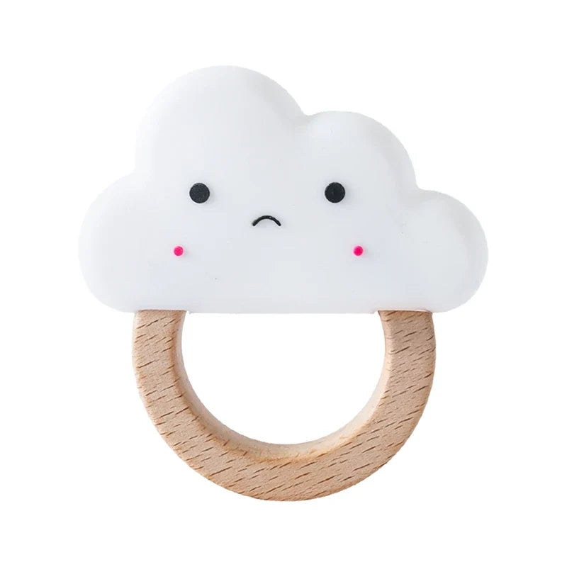 Bear Crochet Teether Rattle Ring Newborn Sensory Toys