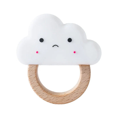 Bear Crochet Teether Rattle Ring Newborn Sensory Toys