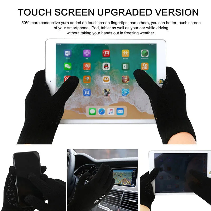 Gloves Winter Thermal Knit Touch Screen Gloves Winter Essentials 2026 Warmth For Running And Driving