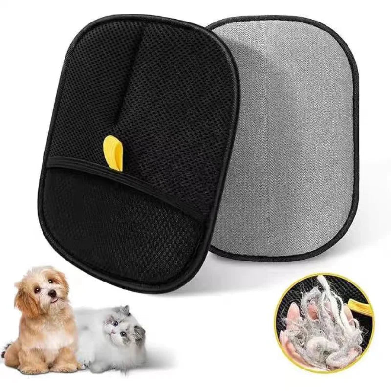 Removes Hair from Furniture and Coat, Cats and Dogs – Double-Sided Pet Grooming Glove