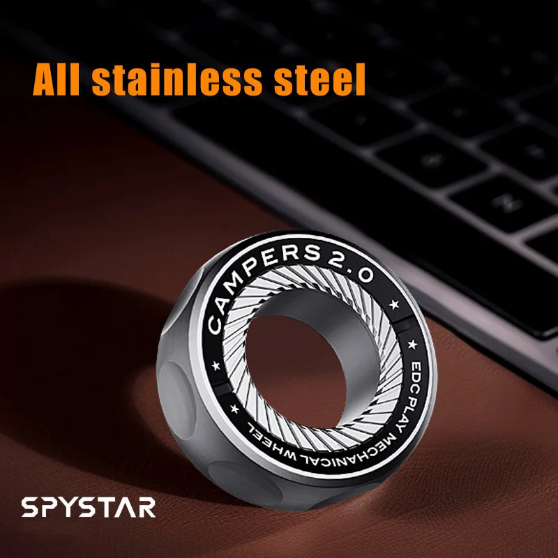 Ratchet Magnetic Fidget Ring Stainless Steel EDC Gift