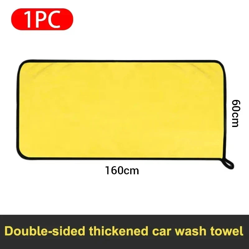 Car Microfiber Towels Double Layer Detailing Cloth Fall 2025 Plush Highly Absorbent Drying Towel