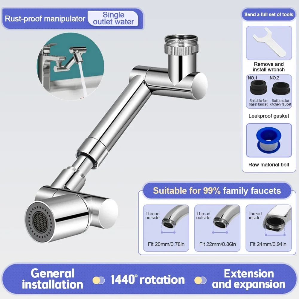 Faucet Extender 360° Swivel Robotic Arm Kitchen Sink Aerator, TikTok Viral Spring 2026 Minimizes Splash