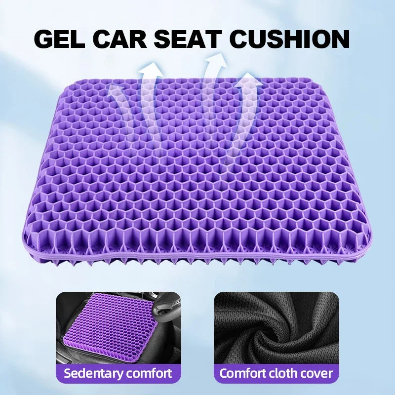 Seat Gel Cushion Breathable Honeycomb Design for Office Chair Car Seat Summer 2026 Back Tailbone Pain Relief