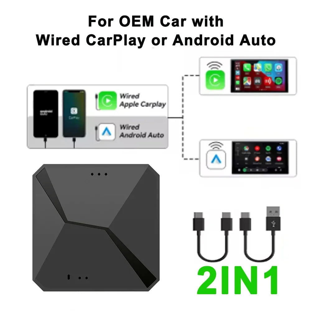 Android TV Box CarPlay AI Cordless BuiltIn Play Store Android Auto YouTube Netflix Fall 2025 Trend Gift