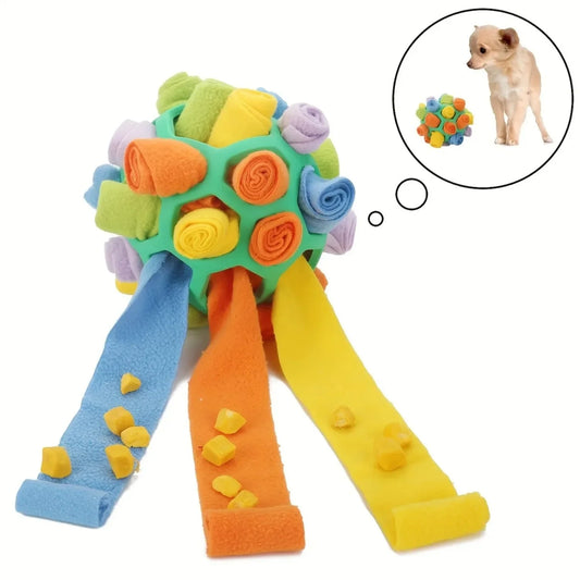 Bite Resistant Rubber Interactive Nose Work Foraging Enrichment Toy for Dogs 2026 – Dog Snuffle Ball Toy