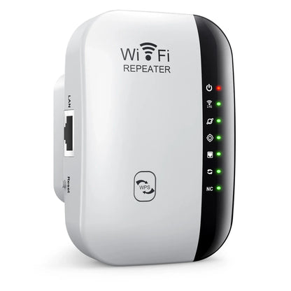 Cordless Repeater with WPS for Household Network Boost 2026 – WiFi Range Extender 300Mbps 2.4GHz