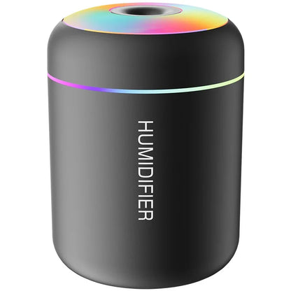 180ML Mini USB Aroma Diffuser - Motor-Driven Humidifier for Household, Car & Bedroom, Essential Oil Purifier with Mist Lights