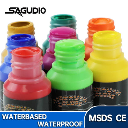 Airbrush2026 Edition Acrylic Paint Matte Inks Water Based Simple to Clean 32 Color Kit 100ml Bottles For Model Hobby TikTok Viral Craft Trend