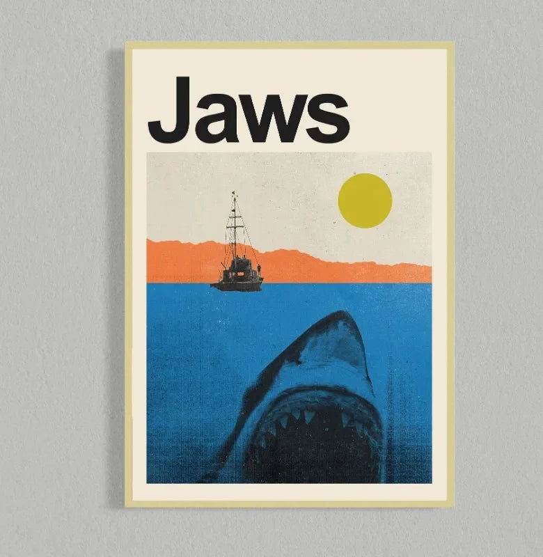 Movie Retro Poster Canvas Collage Mid Century Wall Art