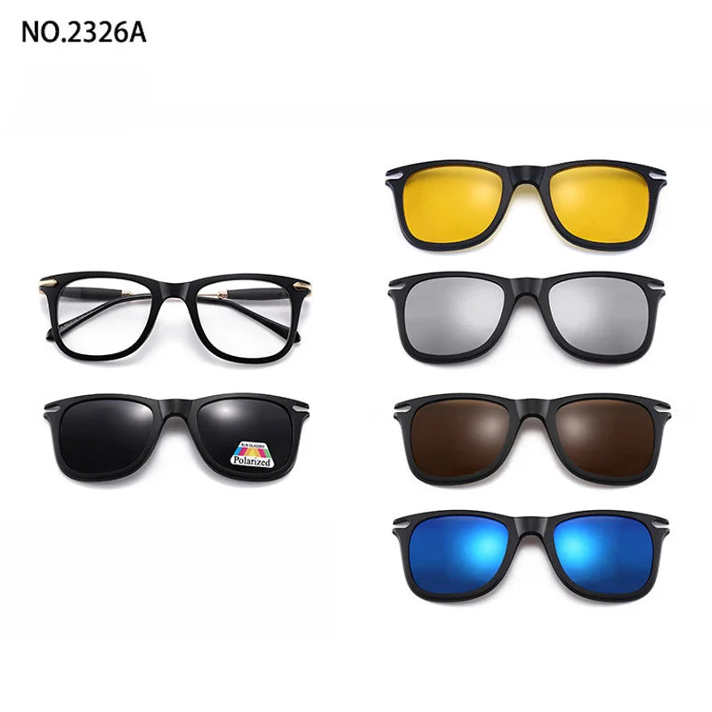 Magnetic Clip Sunglasses Interchangeable Lens Kit 5 Lenses Polarized Prescription Ready Summer 2026 Gift