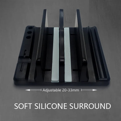 Vertical Laptop Stand with Flexible Width - Space-Saving Computer Accessories for Office Desks