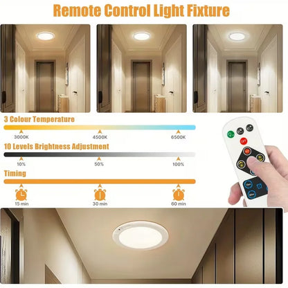 Motion2026 Edition Sensor Ceiling Light Magnetic Mount - Cordless LED With Remote USB-C Battery-Powered, White Hallway Spring