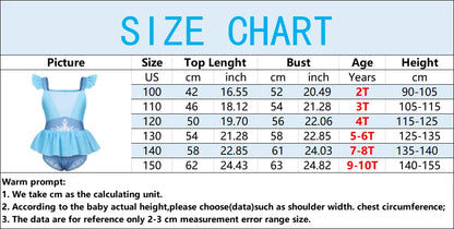 Sturdy Princess Print, Cotton-Poly, For Beach and Pool – Fast-Dry Girls Two-Piece Swimsuit