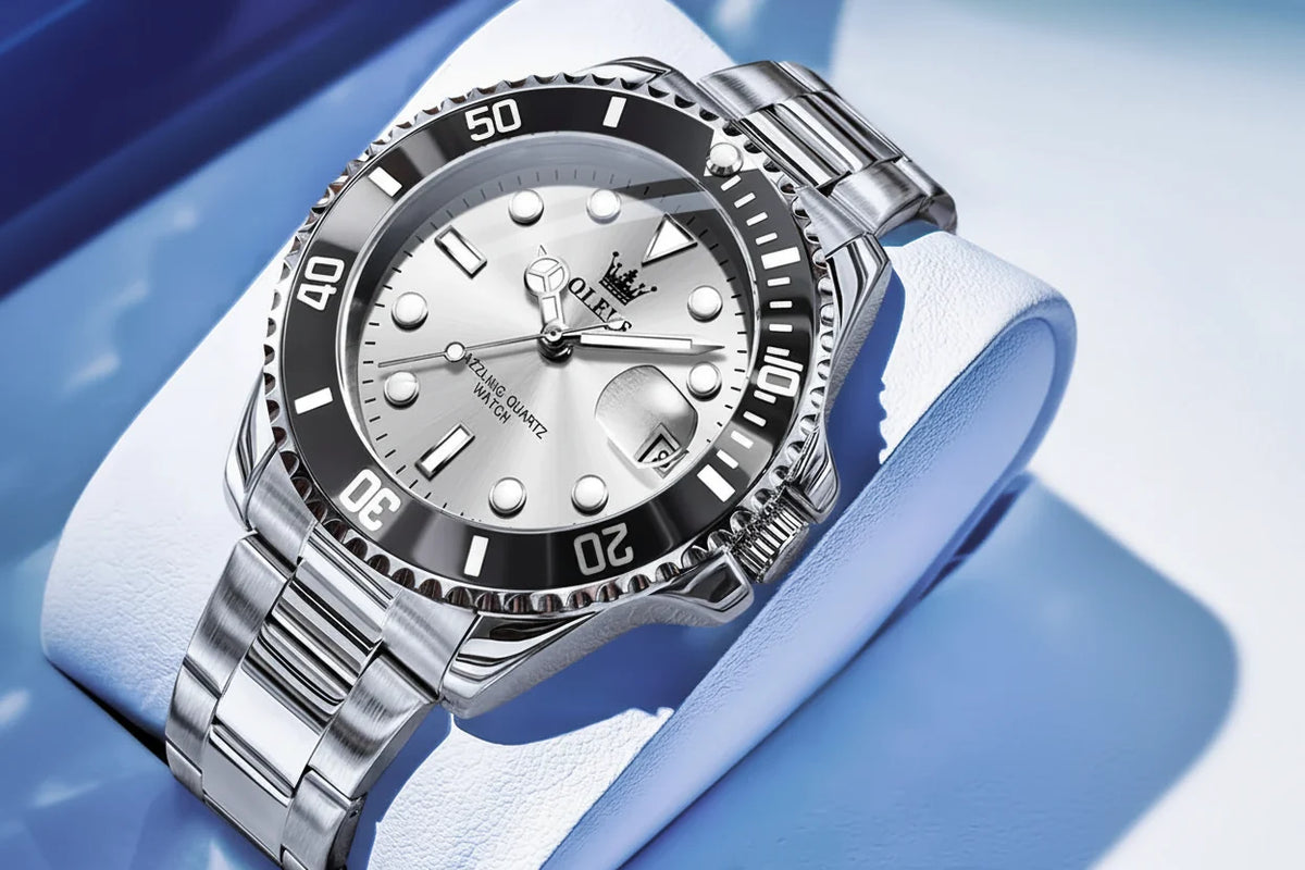 Quartz Watch Stainless Steel Date Timeless Dress Watch Gift