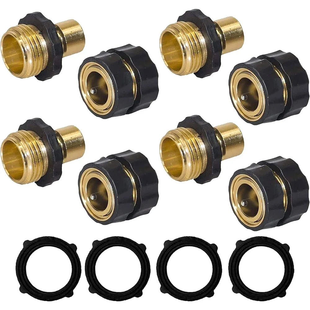 Garden Hose Fast Connector Kit Male and Female Fittings with O Rings Leak Free Fast Connectors Spring 2026 Garden Upgrade