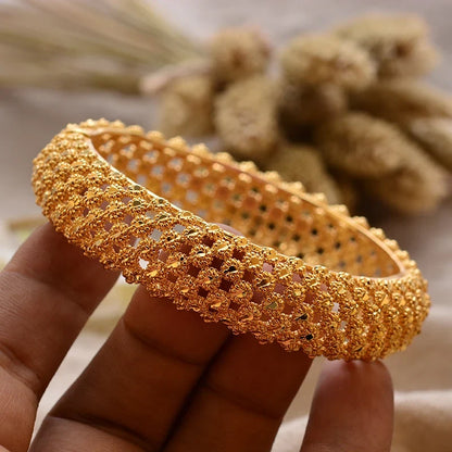 Gold Plated Bangles Deluxe Arabic Wedding Bracelet