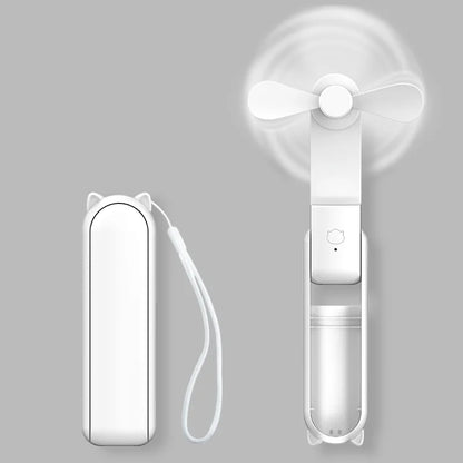 Hook Designer Travel-Friendly Mini Hand-Held Fan - USB Battery-Powered Personal Fan with Powerful Turbo Wind