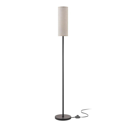 Japandi  Contemporary Floor Lamp With Fabric Shade Stepless Dimming