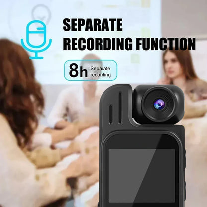 Body Camera 1.3 Inch Screen Mini Camcorder 1080P HD Infrared Night Vision Travel-Friendly Video Recorder TikTok Viral 2025 Gift