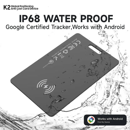 Cordless Battery-Powered Android Item Locator 2026 – Smart Wallet Tracker Card IP68 Water-Resistant