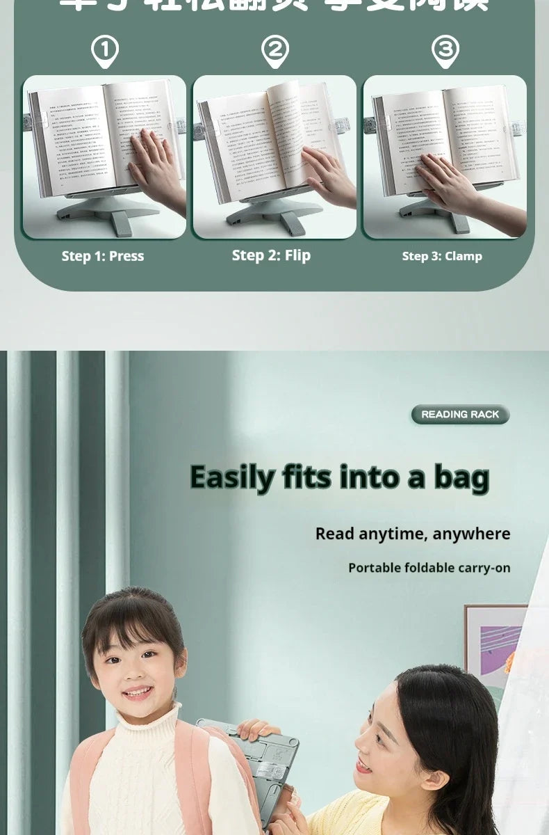 Reading Book Stand Flexible Rotating Tablet Holder