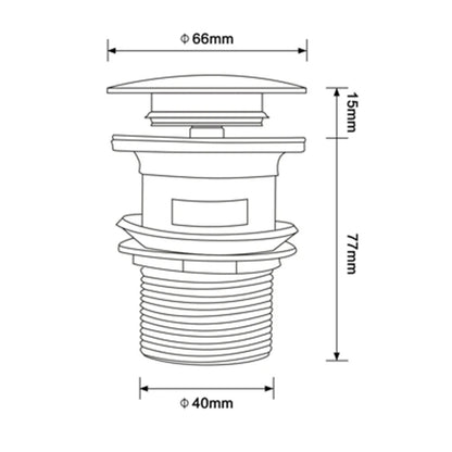 Pop2026 Edition Up Drain Button Sink Stopper Corrosion Resistant Bathroom Accessory For Kitchen Or Bath Contemporary Renovation