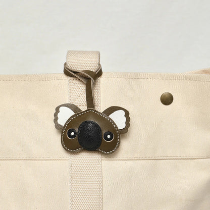Bag Leather Charm No Face Keychain Black Cozy Cute Gift