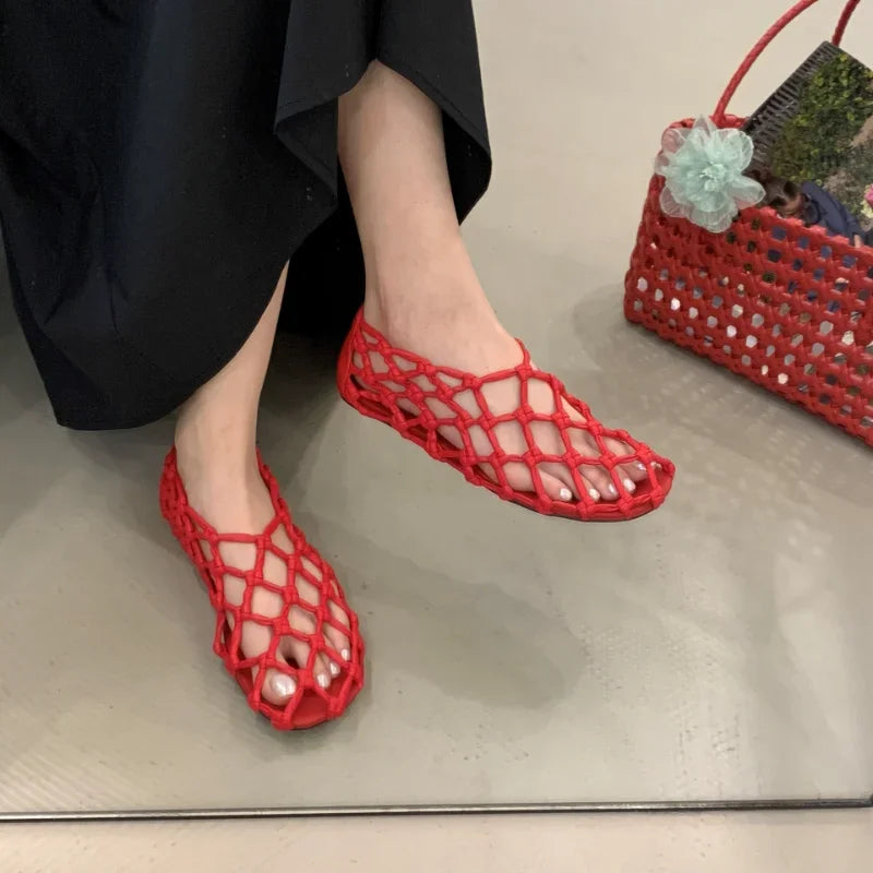 Women’s Breathable Ballet Flats - Mesh Weave, Summer