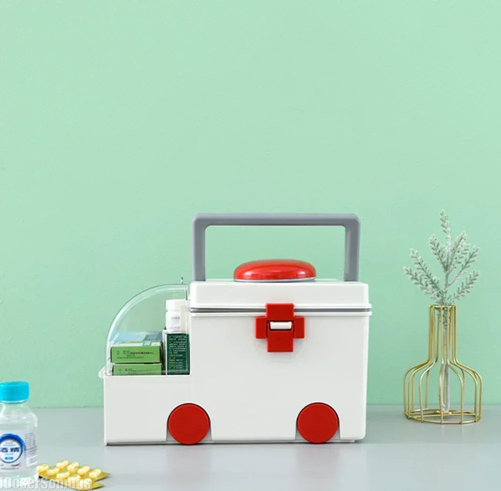 First Aid Kit Large Capacity Travel-Friendly Medicine Storage Box Emergency Preparedness Fall 2025 Secure Latch